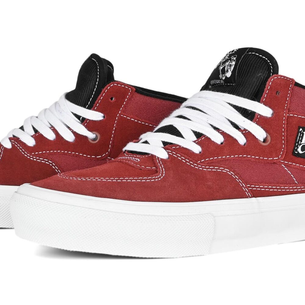 Vans Half Cab Skate Shoes - Burgundy/White