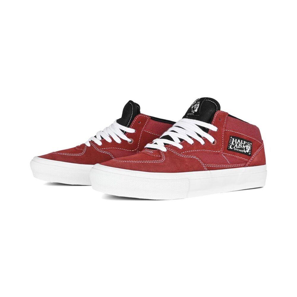 Vans Half Cab Skate Shoes - Burgundy/White