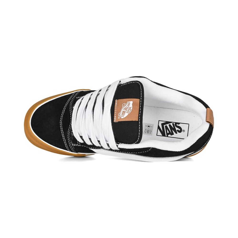 Vans Knu Skool Skate Shoes - Black/White/Gum