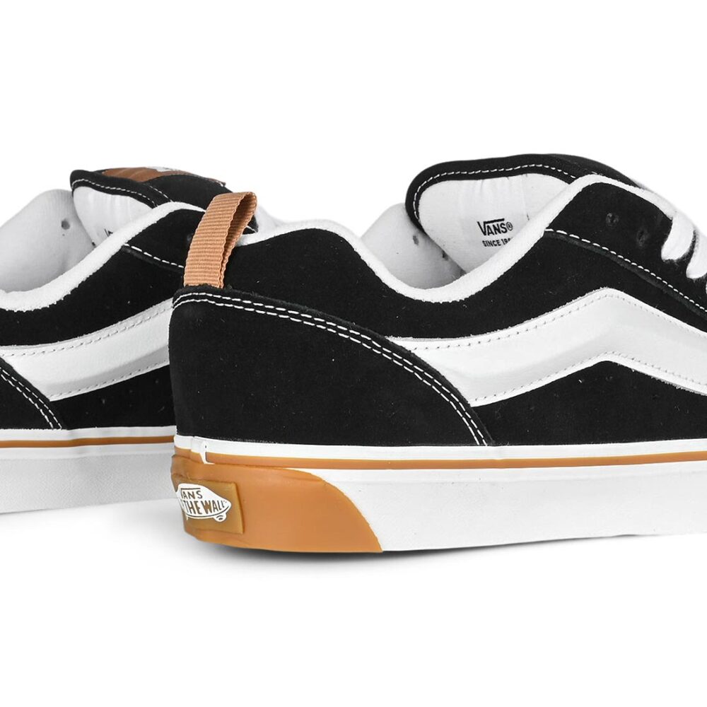 Vans Knu Skool Skate Shoes - Black/White/Gum