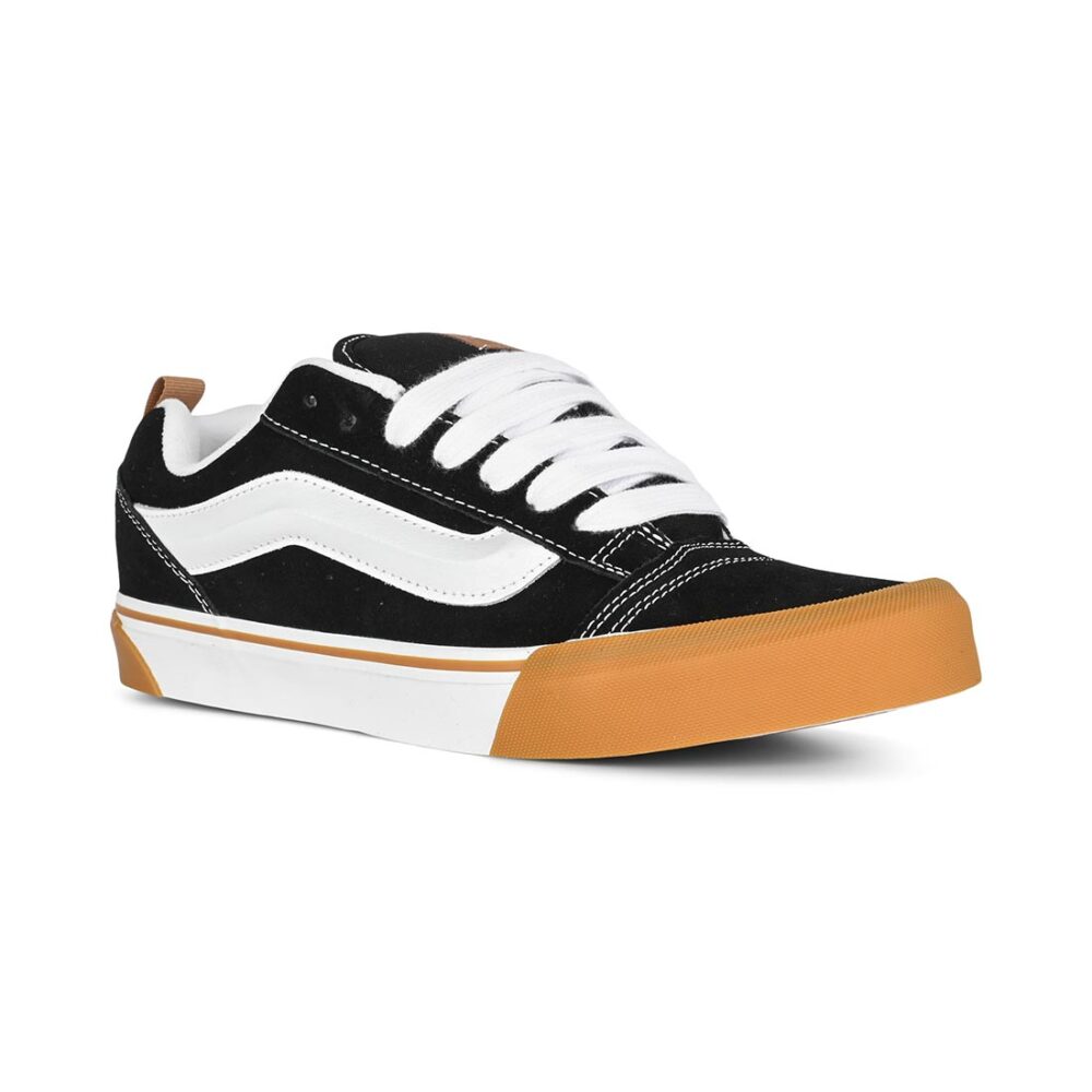 Vans Knu Skool Skate Shoes - Black/White/Gum