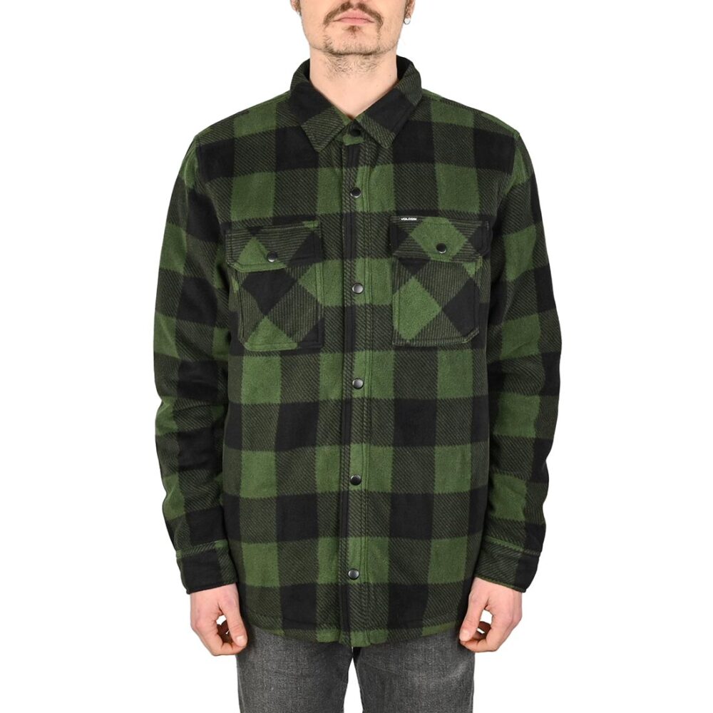 Volcom Bowered Fleece L/S Overshirt - Dark Pine