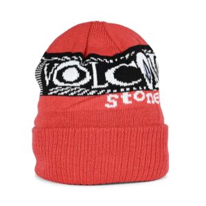 Volcom Lib Stone Legacy Cuff Beanie Hat - Ribbon Red