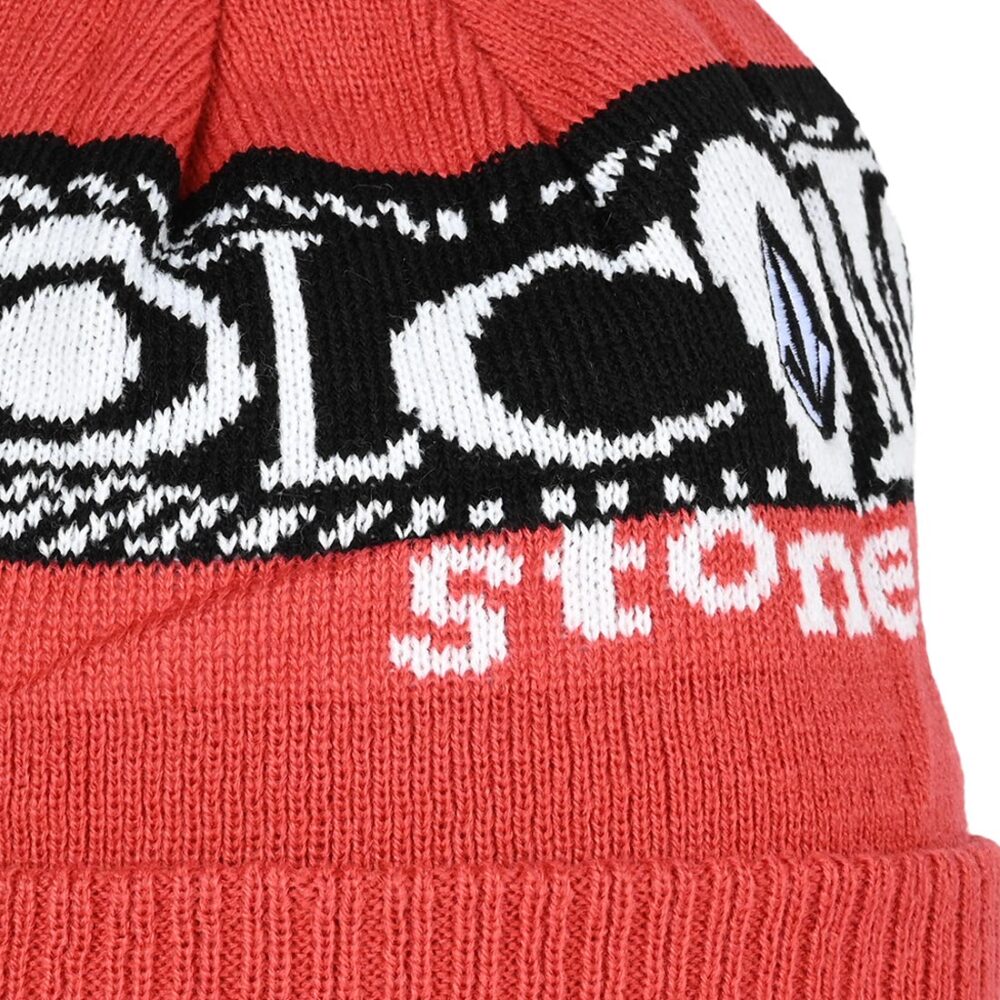Volcom Lib Stone Legacy Cuff Beanie Hat - Ribbon Red