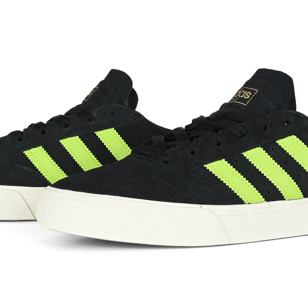 Adidas Busenitz Vulc II Skate Shoes - Core Black/Solar Slime/Gold
