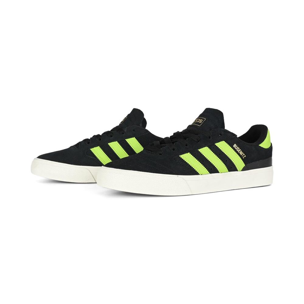 Adidas Busenitz Vulc II Skate Shoes - Core Black/Solar Slime/Gold