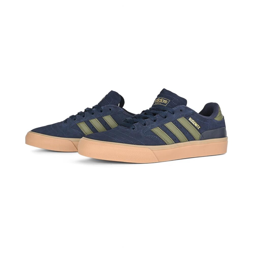 Adidas Busenitz Vulc II Skate Shoes - Legend Ink/Olive Strata/Gold Metallic
