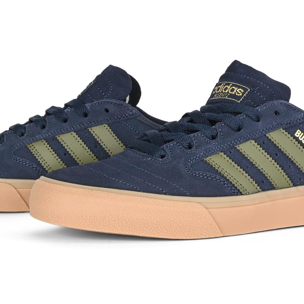 Adidas Busenitz Vulc II Skate Shoes - Legend Ink/Olive Strata/Gold Metallic