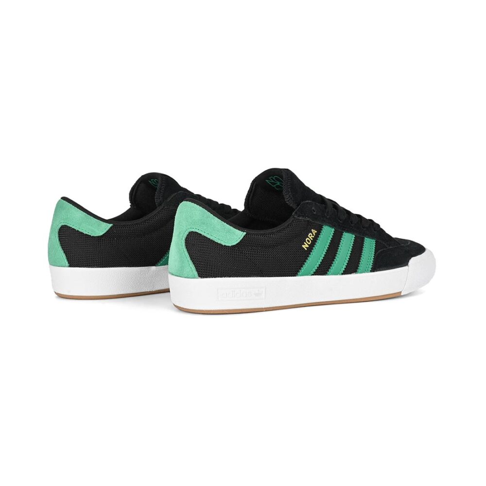 Adidas Nora Skate Shoes - Core Black/Court Green/White