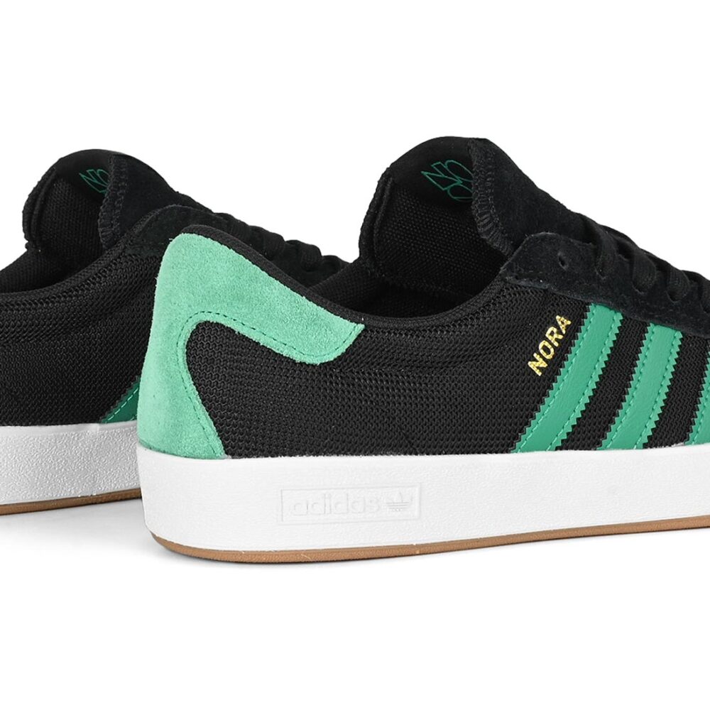 Adidas Nora Skate Shoes - Core Black/Court Green/White
