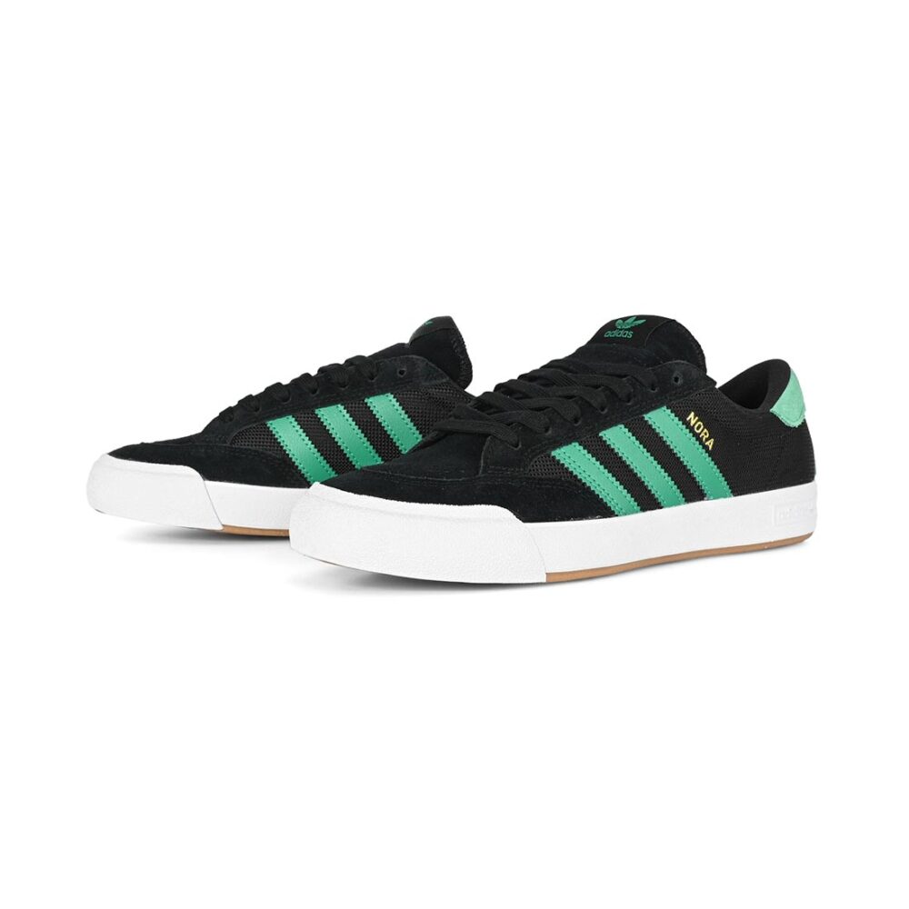 Adidas Nora Skate Shoes - Core Black/Court Green/White