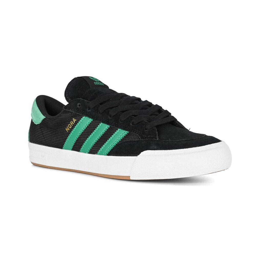 Adidas Nora Skate Shoes - Core Black/Court Green/White