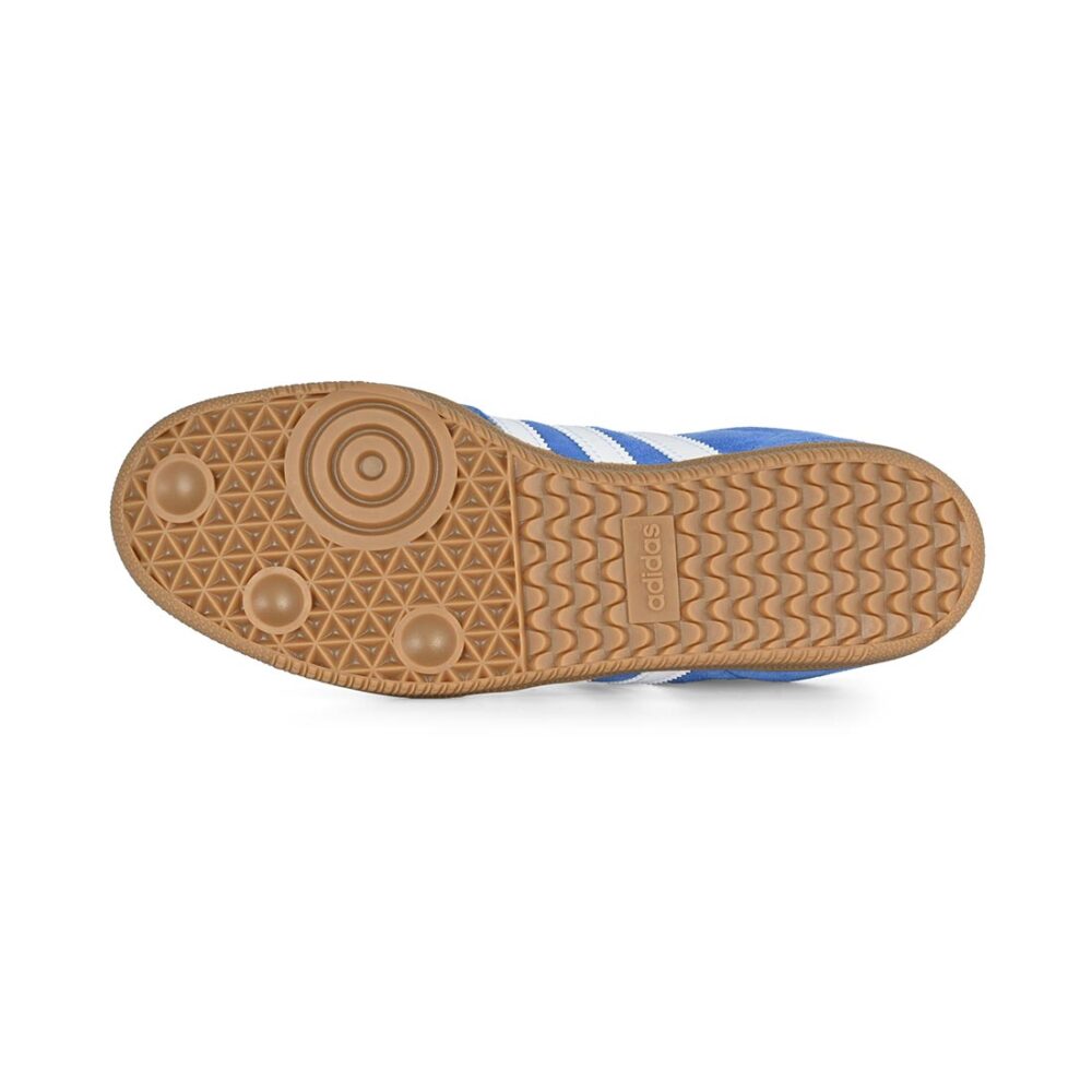 Adidas Samba ADV Skate Shoes - Bluebird/White/Gold Metallic
