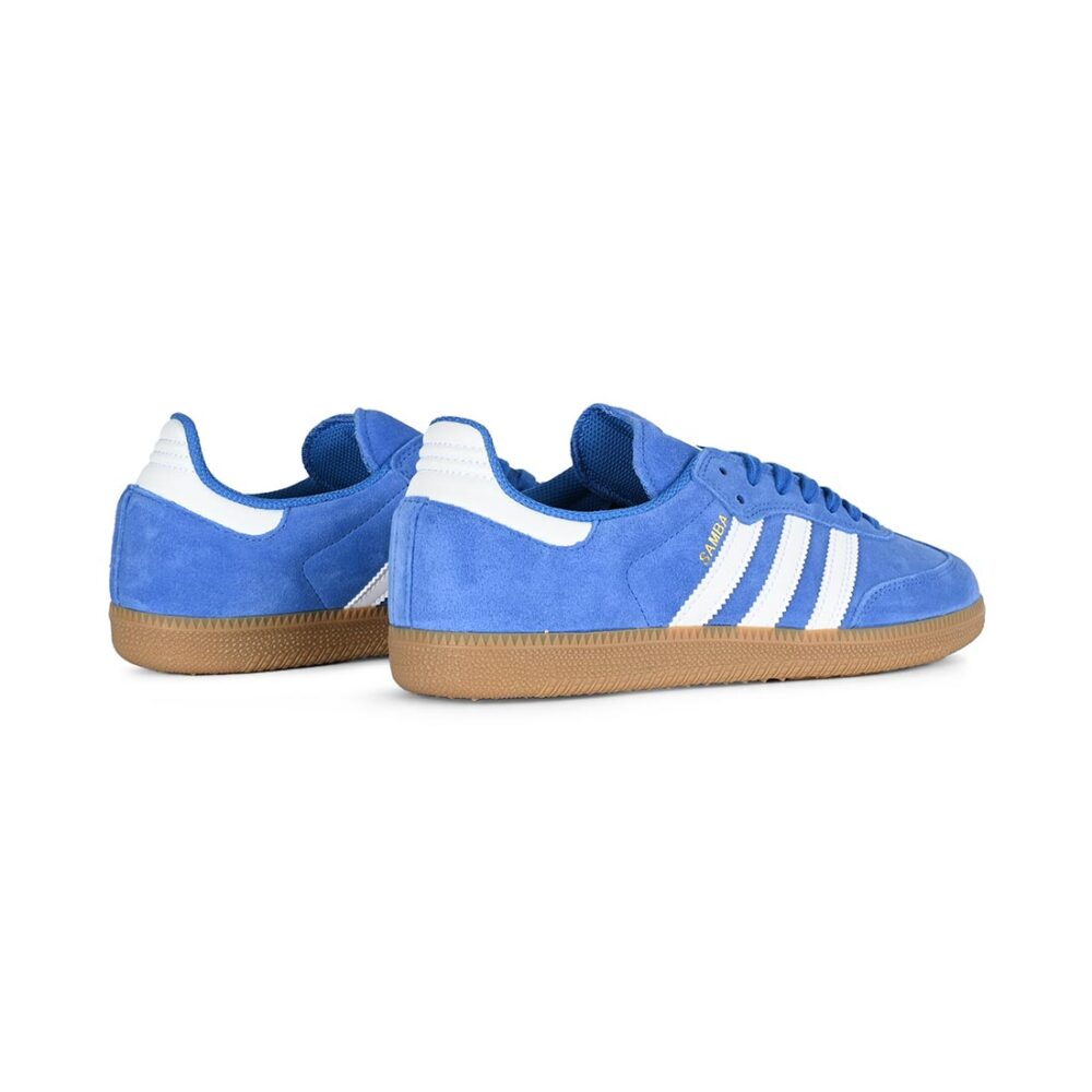 Adidas Samba ADV Skate Shoes - Bluebird/White/Gold Metallic