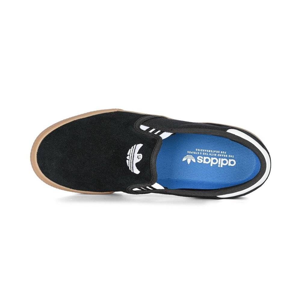 Adidas Shmoofoil Slip-On Skate Shoes - Core Black/White/Gum