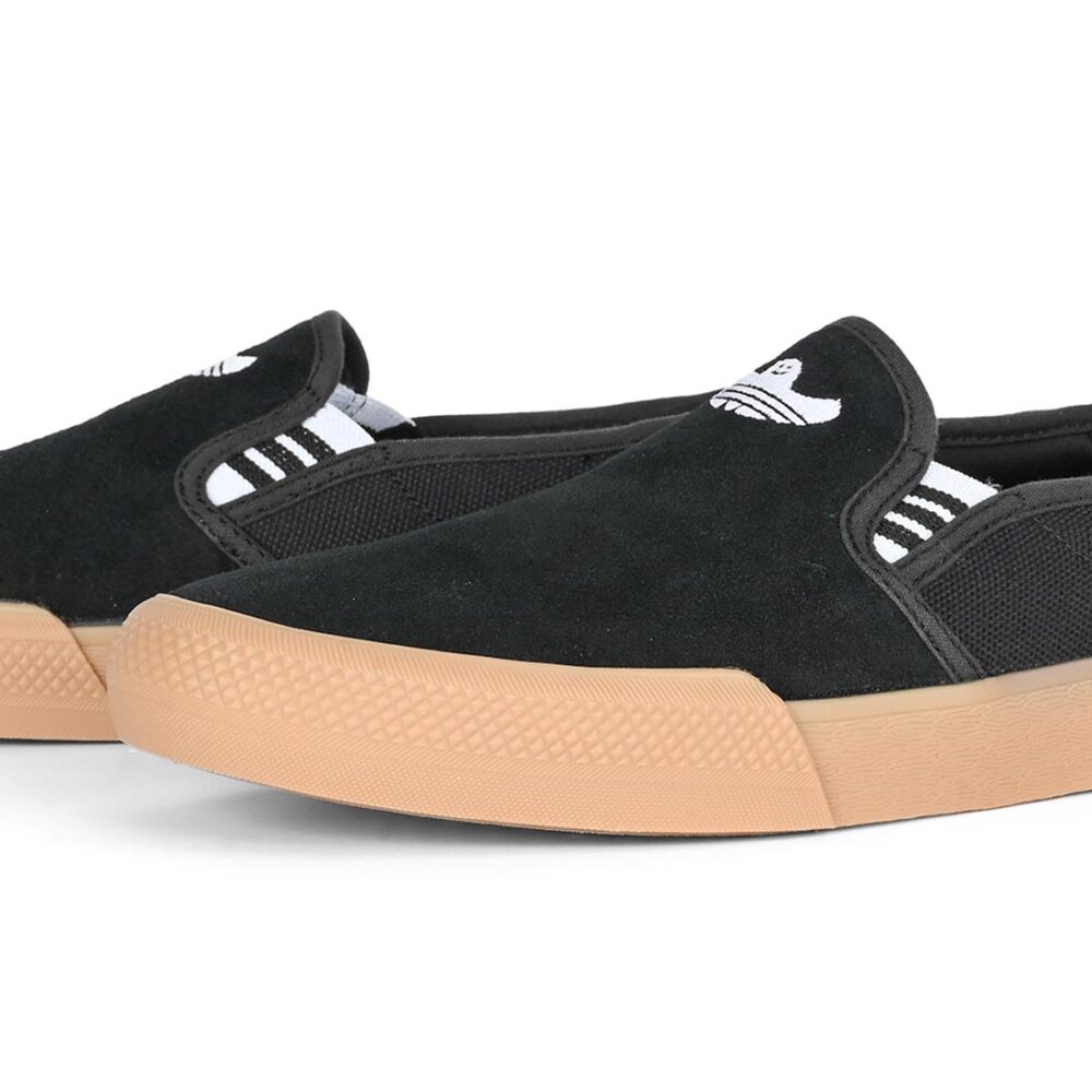 Adidas Shmoofoil Slip-On Skate Shoes - Core Black/White/Gum