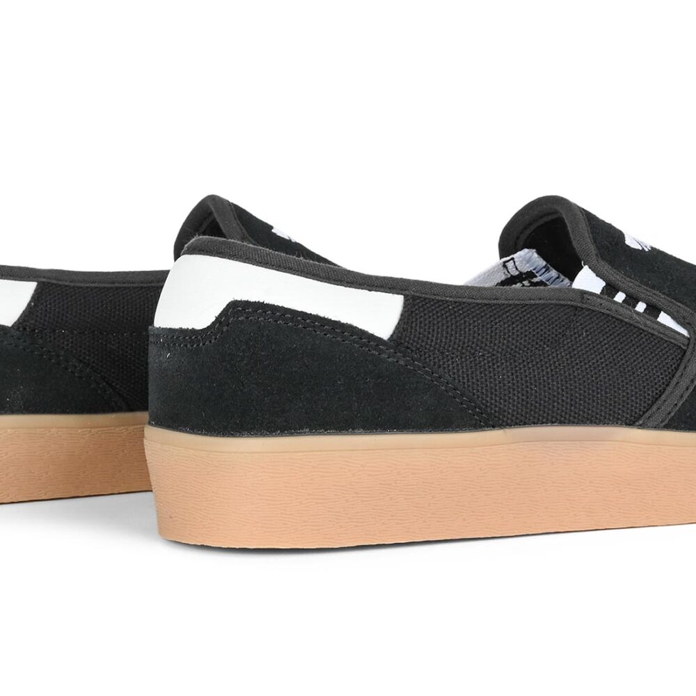 Adidas Shmoofoil Slip-On Skate Shoes - Core Black/White/Gum