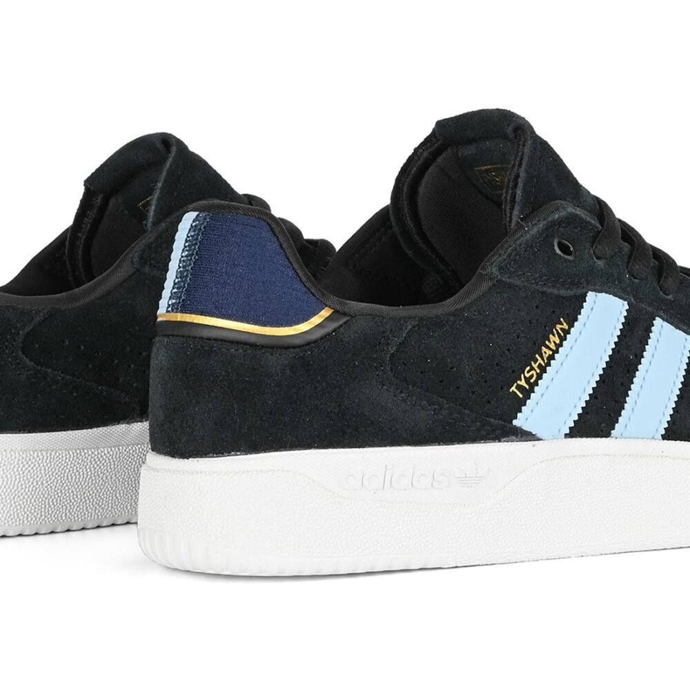 Adidas Tyshawn Low Skate Shoes - Core Black/Clear Sky/Collegiate Navy