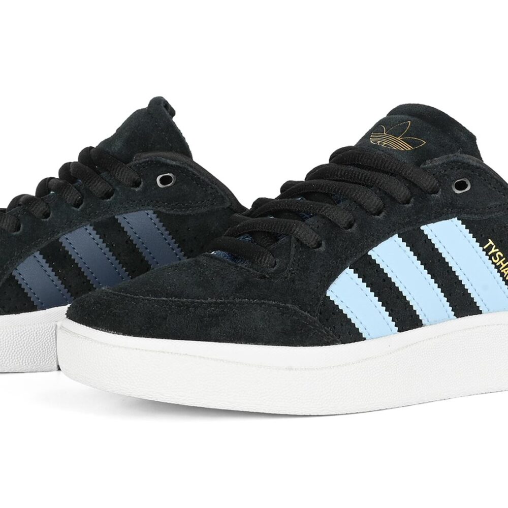 Adidas Tyshawn Low Skate Shoes - Core Black/Clear Sky/Collegiate Navy