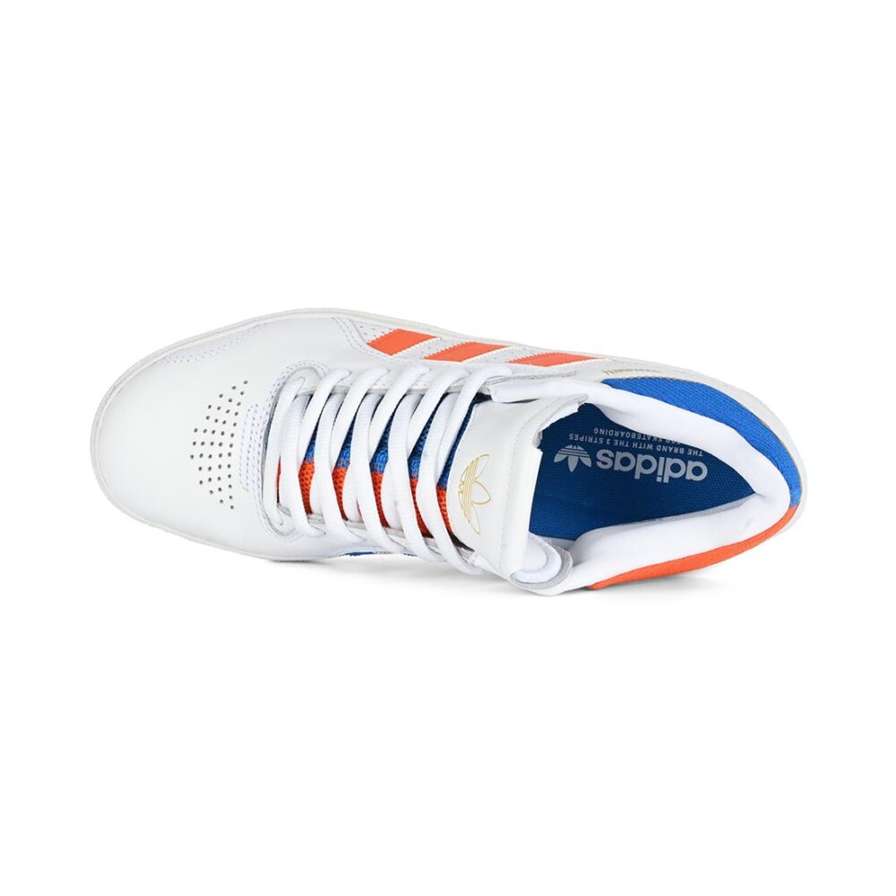 Adidas Tyshawn Skate Shoes - White/Orange/Blue Bird