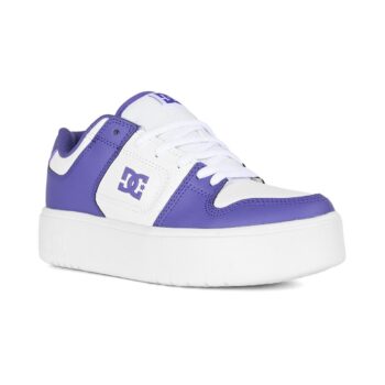 DC Women's Manteca 4 Platform Skate Shoes - Grape/White