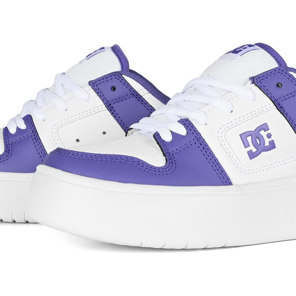 DC Women's Manteca 4 Platform Skate Shoes - Grape/White