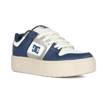 DC Women's Manteca 4 Platform Skate Shoes - White/Champagne
