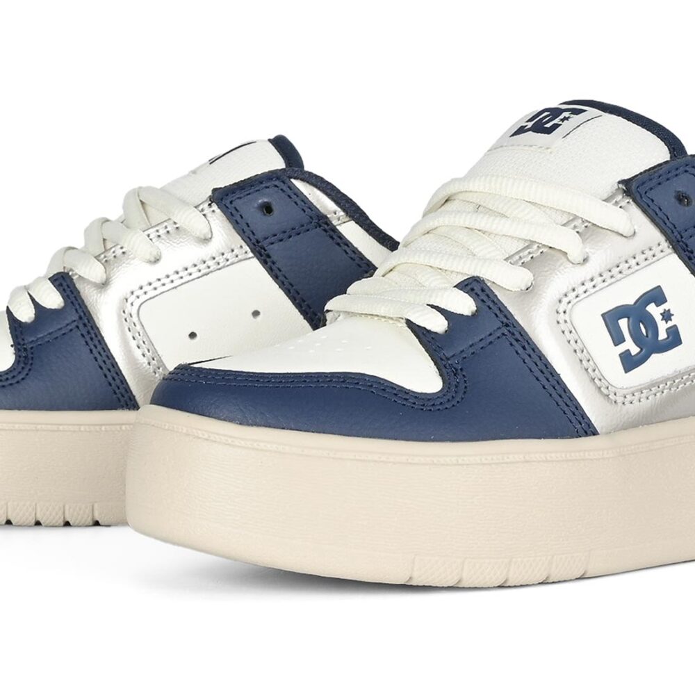 DC Women's Manteca 4 Platform Skate Shoes - White/Champagne