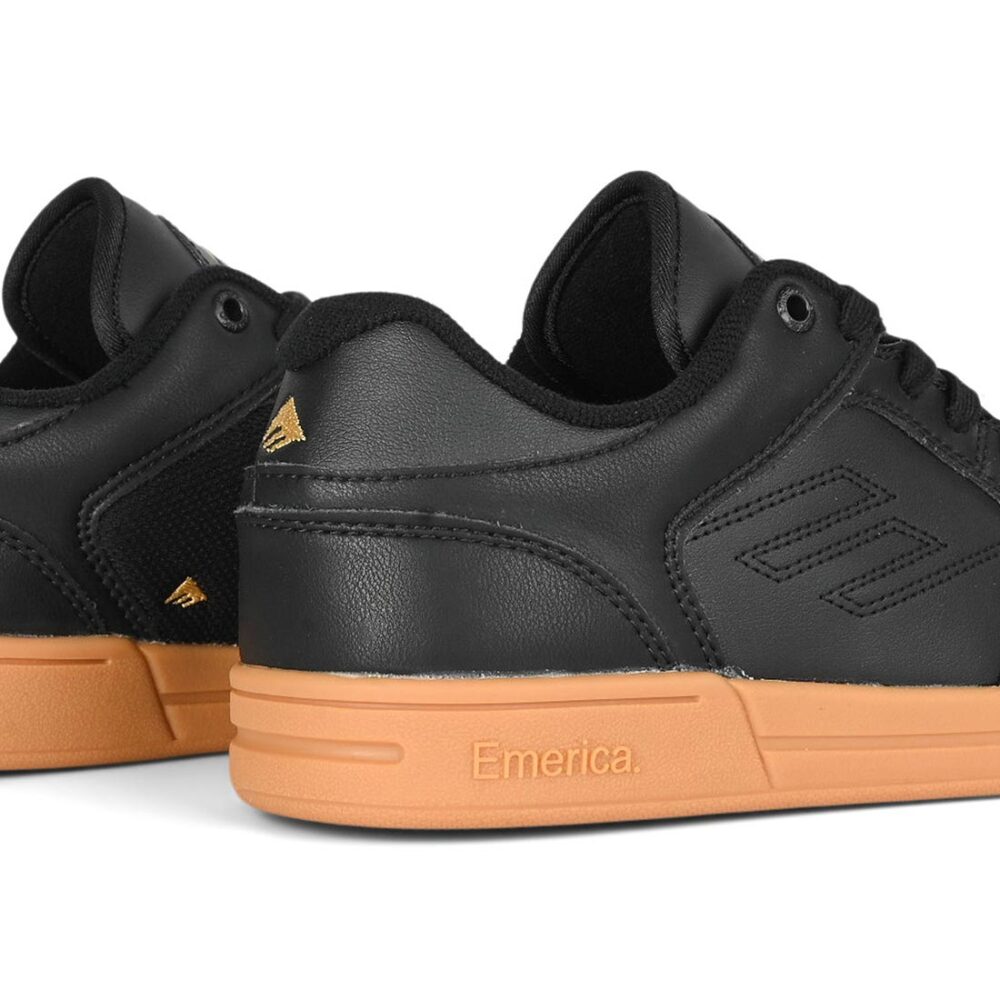 Emerica Heritic Skate Shoes - Black/Gum