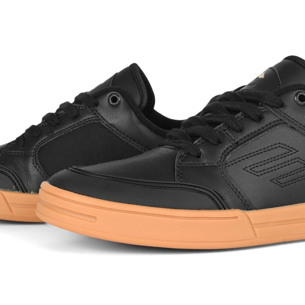 Emerica Heritic Skate Shoes - Black/Gum