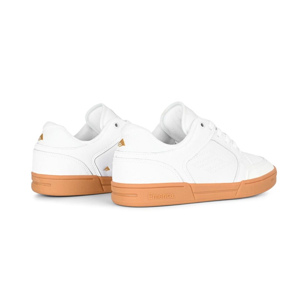 Emerica Heritic Skate Shoes - White/Gum