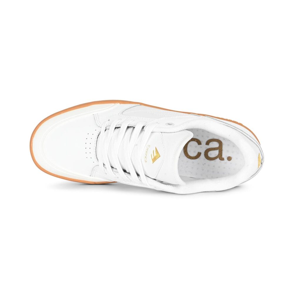 Emerica Heritic Skate Shoes - White/Gum