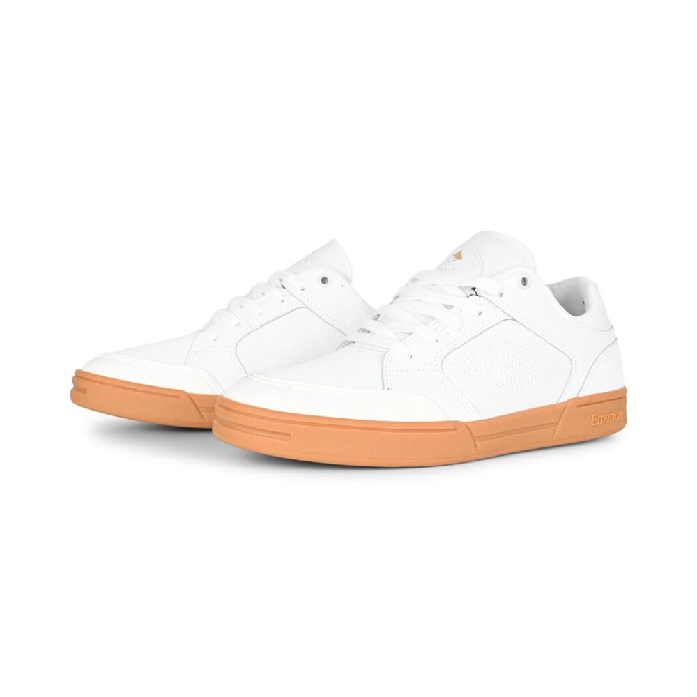 Emerica Heritic Skate Shoes - White/Gum