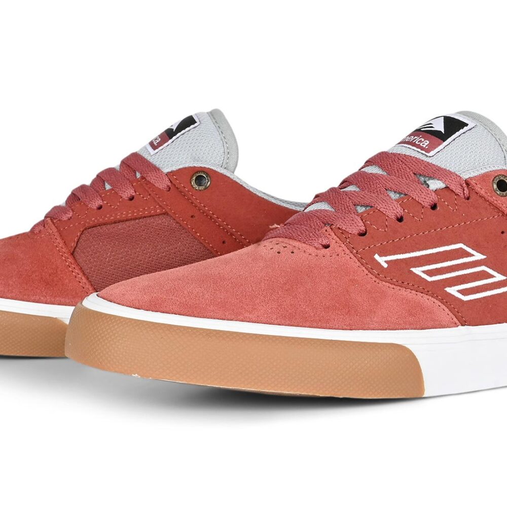 Emerica The Low Vulc Skate Shoes - Burgundy