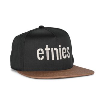 Etnies Corp Snapback Cap – Black/Brown