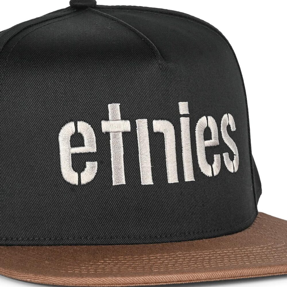 Etnies Corp Snapback Cap – Black/Brown