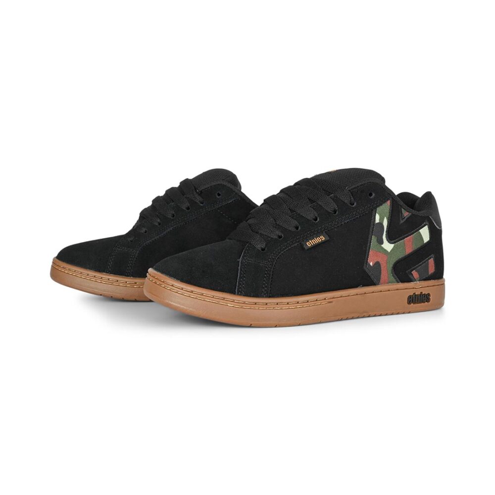 Etnies Fader Skate Shoes - Black/Green/Gum