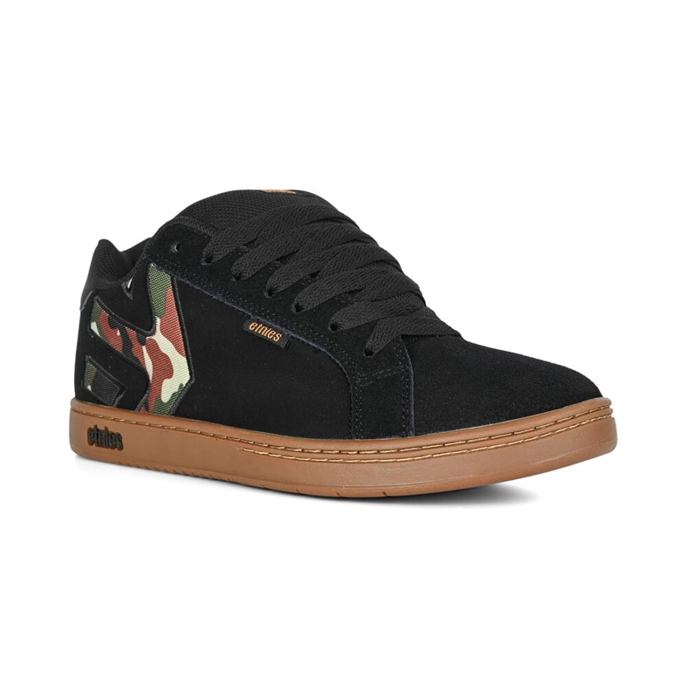 Etnies Fader Skate Shoes - Black/Green/Gum
