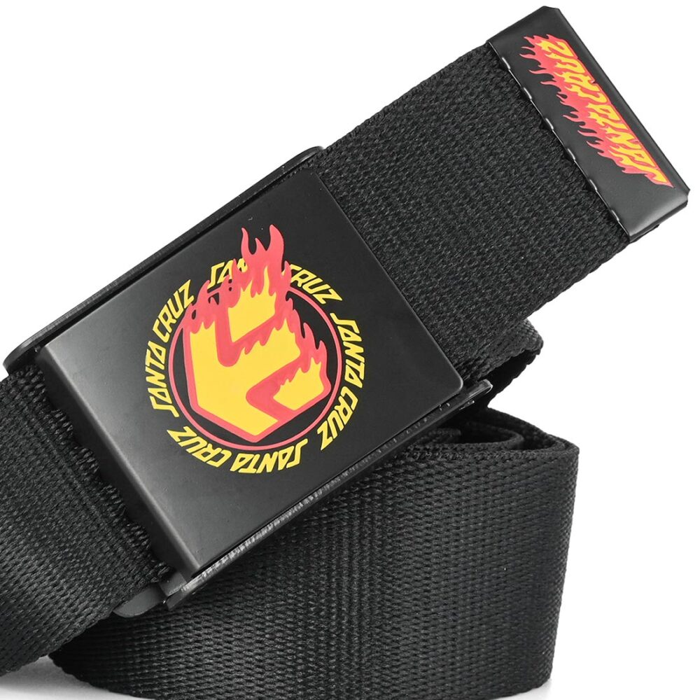 Etnies x Santa Cruz Flame Web Belt - Black