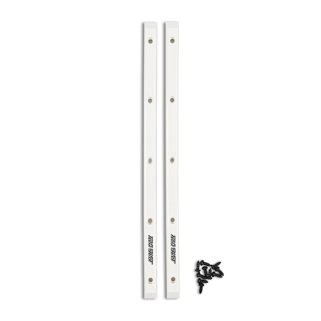 Santa Cruz Slimline Skateboard Rails (2 Pack) - White