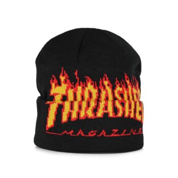 Thrasher Flame Fold Beanie - Black