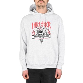 Thrasher x Toy Machine Monster-Gram Pullover Hoodie - Ash Grey
