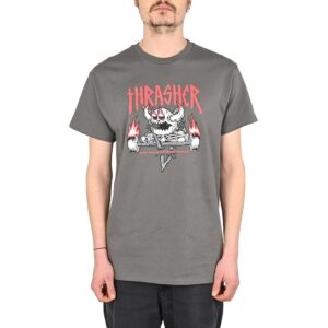 Thrasher x Toy Machine Monster-Gram S/S T-Shirt - Charcoal