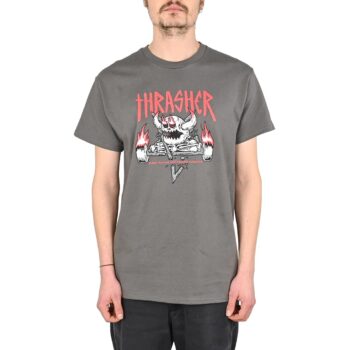 Thrasher x Toy Machine Monster-Gram S/S T-Shirt - Charcoal