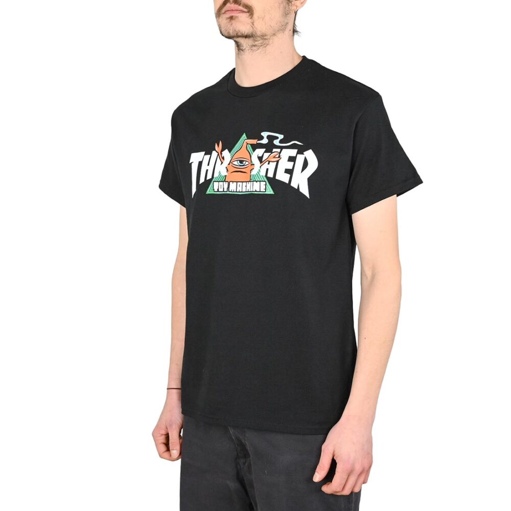 Thrasher x Toy Machine Vortex S/S T-Shirt - Black