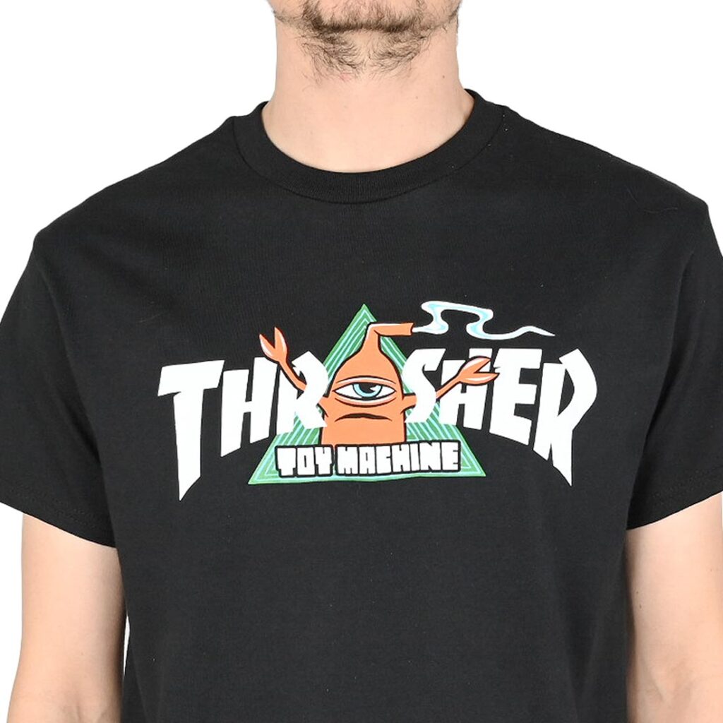 Thrasher x Toy Machine Vortex S/S T-Shirt - Black - Supereight