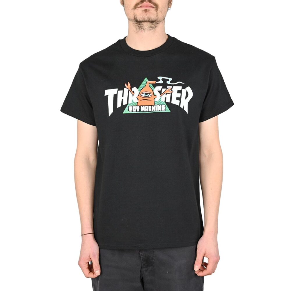 Thrasher x Toy Machine Vortex S/S T-Shirt - Black