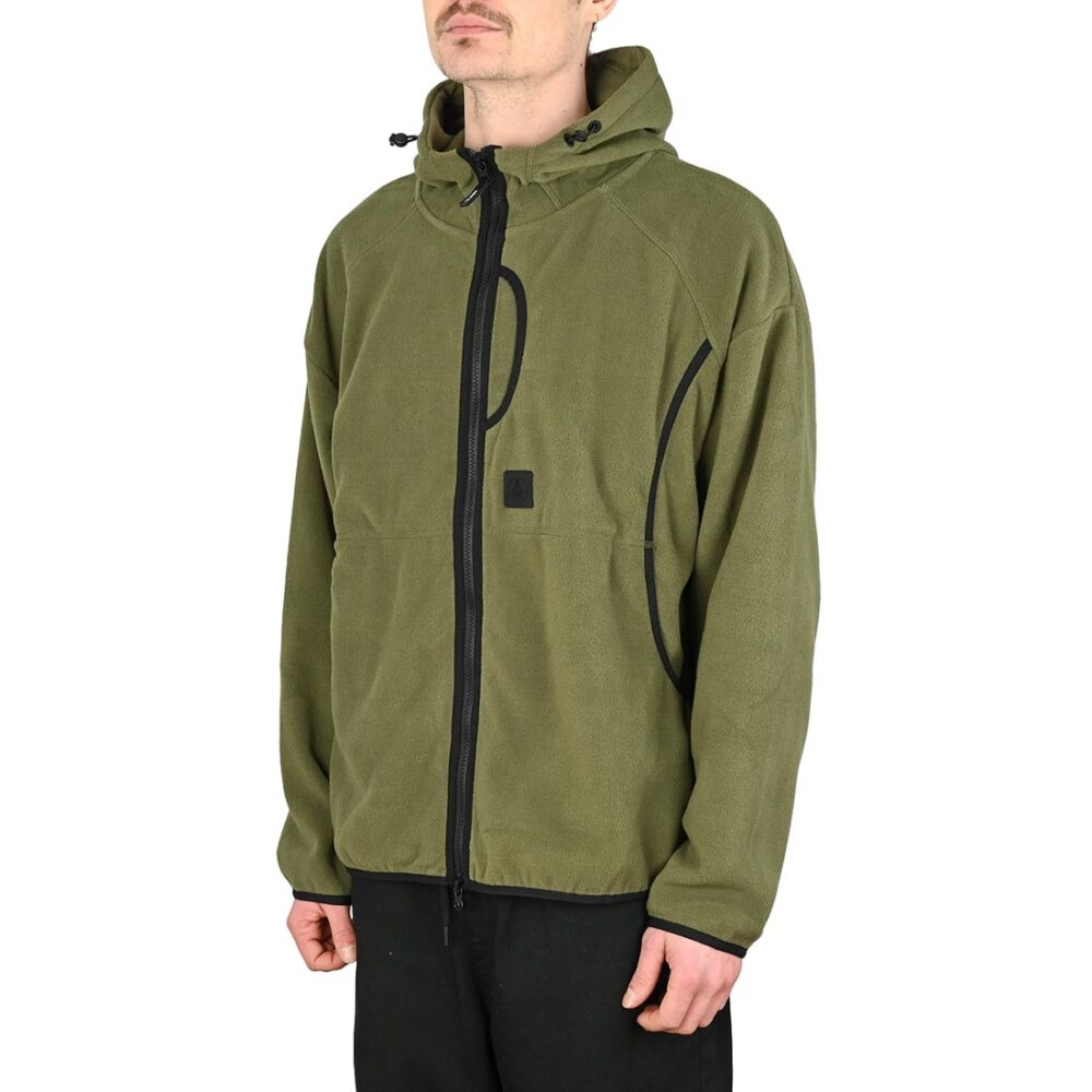 Volcom Nomaa Zip Up Hooded Fleece - Winter Moss