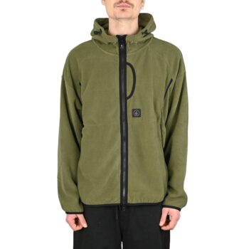 Volcom Nomaa Zip Up Hooded Fleece - Winter Moss