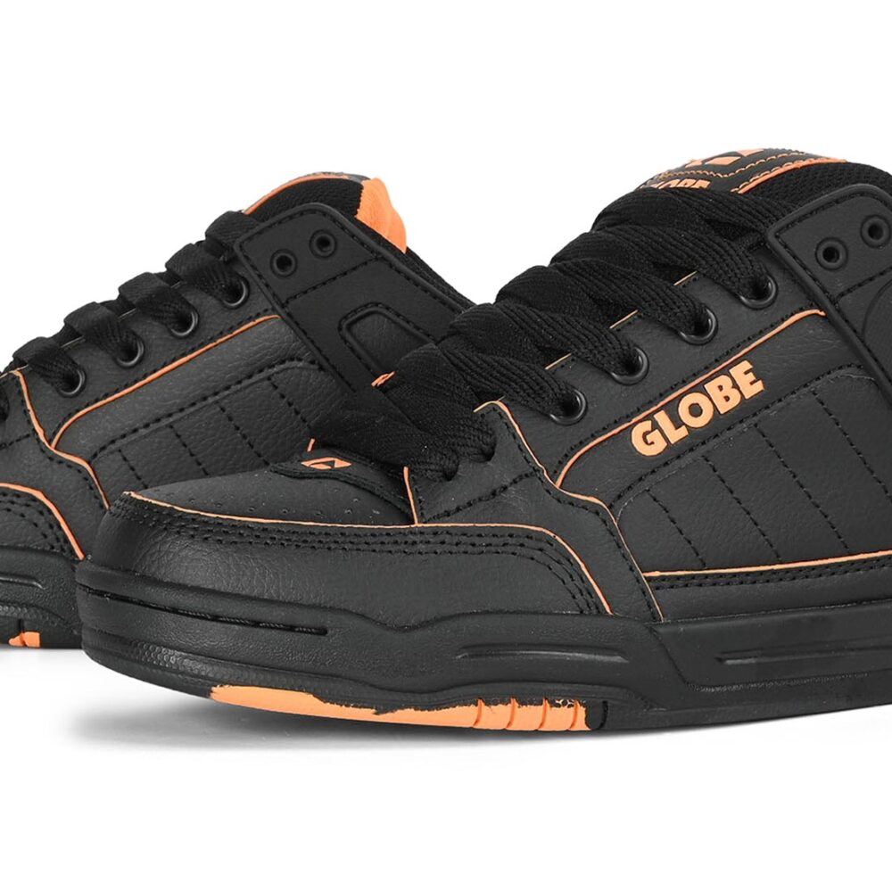 Globe Tilt Skate Shoes - Black/Orange/Mosaic